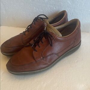 Vintage 80s Dexter Brown Leather Lace-Up Oxford Casual Shoes men’s size 12 USA